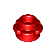 Lego Plant, Flower, Plate Round 1 x 1 with 5 Petals / Red