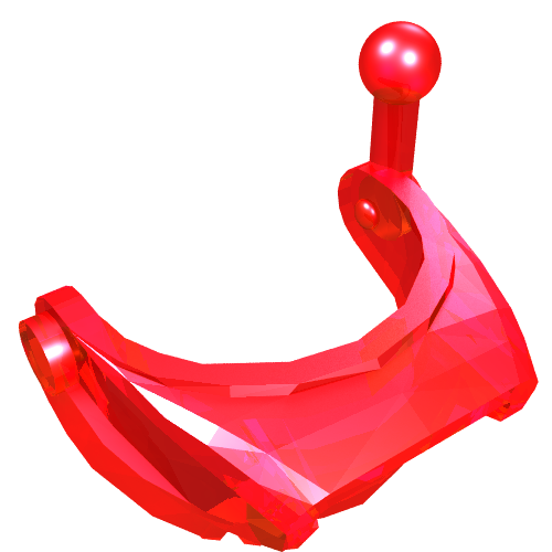 Lego Headwear Accessory Visor with Antenna (Ice Planet) / Trans-Red