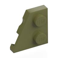 Lego Wedge Plate 2 x 2 Left / Olive Green