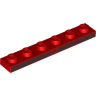 Lego Plate 1 x 6 with Black Stripes print