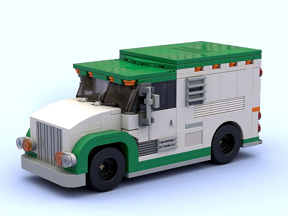 Lego Armored Cash Transport $$$ in minifig scale (inspired