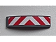 Lego Slope, Curved 4 x 1 x 2/3 Double with Red and White Danger Stripes Thick Pattern (Sticker) - Set 60019 / 60020