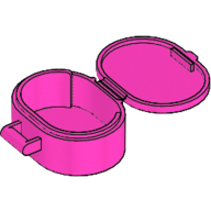 Lego Belville / Scala, Bag / Case, Oval / Dark Pink