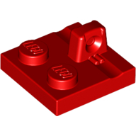 Lego Hinge Plate 2 x 2 Locking with 1 Finger on Top / Red