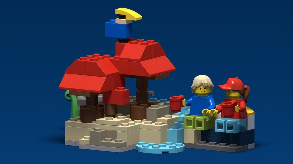 Lego BYGGLEK Fall Tree Scene in Red