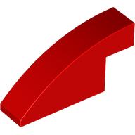 Lego Brick Curved 1 x 4 x 1 2/3 No Studs / Red