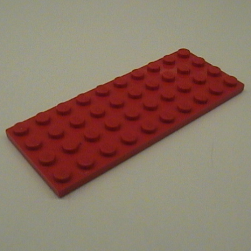 Lego Plate 4 x 10 with Groove / Red
