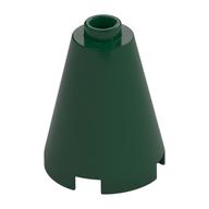 Lego Cone 2 x 2 x 2, Open Stud / Dark Green