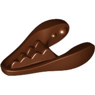 Lego Animal Body Part, Dinosaur, Dilophosaurus / Gallimimus Lower Jaw with Teeth [Plain] / Reddish Brown