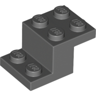 Lego Bracket 3 x 2 x 1 1/3 with Pin Bottom / Dark Bluish Gray