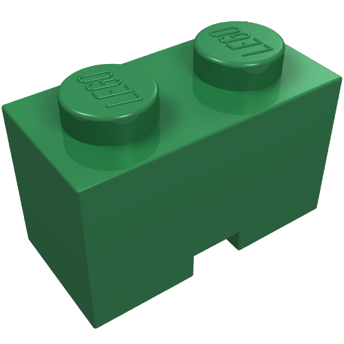 Lego Brick Special 1 x 2 with Cable Holding Square Cutout