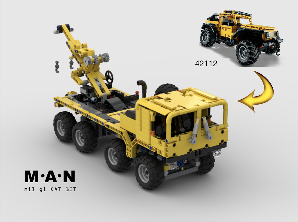 Lego MAN mil gl KAT 10T 42122 C-Model/Mod (2x Jeep required)
