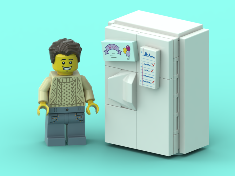 Lego Minifig scale refrigerator