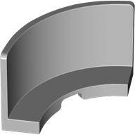 Lego Panel 3 x 3 x 2 Quarter Round / Light Bluish Gray