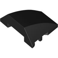 Lego Brick Wedged, Curved 4 x 3 No Studs [Plain] / Black