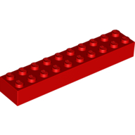 Lego Brick 2 x 10 / Red