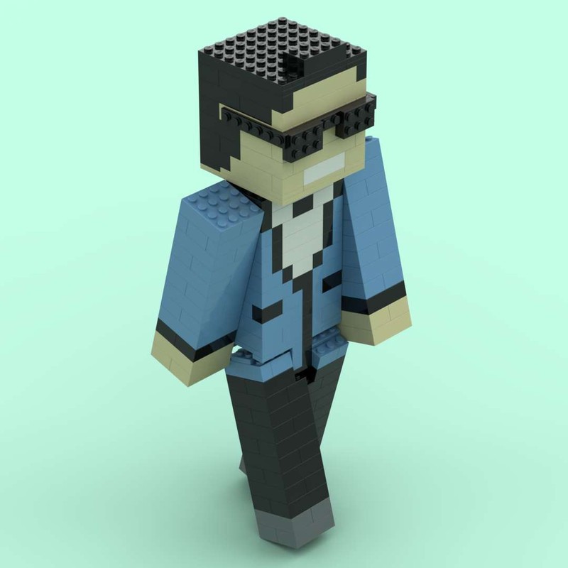 Lego Computer Game Style Cool Dude Character