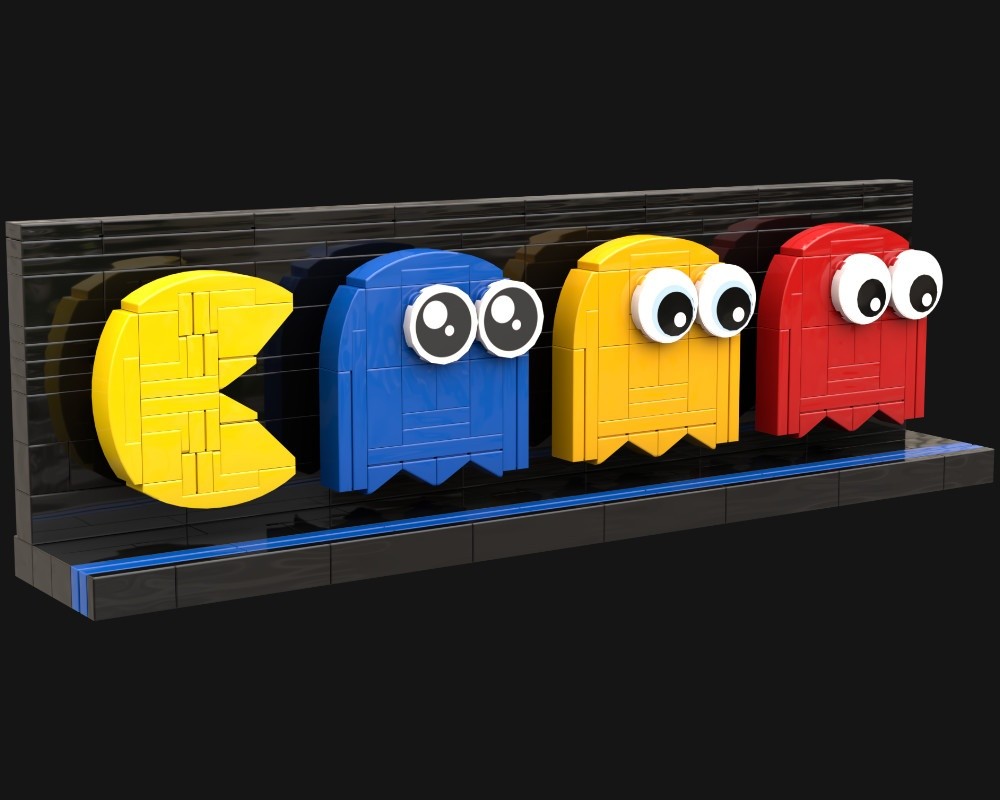 Lego Pac-Man and Ghosts Brick-built Characters Display