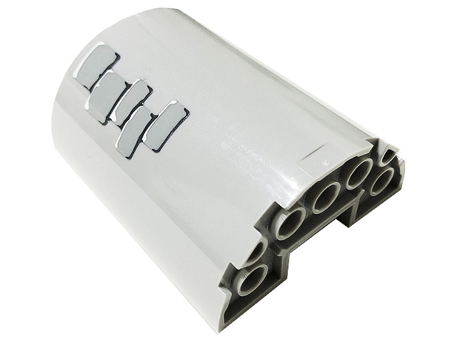 Lego Cylinder Half 3 x 6 x 6 with 1 x 2 Cutout with Bricks Pattern 3 (Sticker) - Set 71040 / Light Bluish Gray