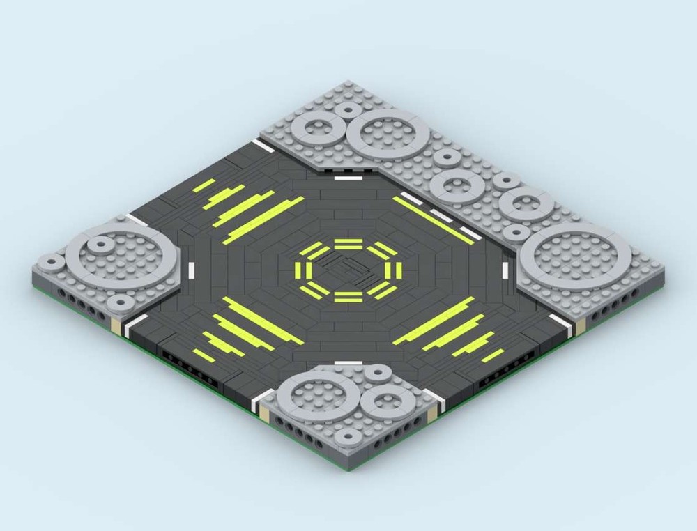 Lego MILS Space Road T-Intersection 14 Studs Wide