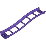 Lego Vehicle Track, Roller Coaster Ramp Small, 3 Bricks Elevation / Dark Purple