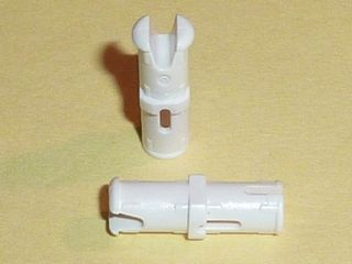 Lego Technic, Pin with Fixed Rotatable Friction / White