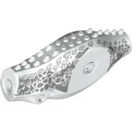 Lego Animal Body Part, Dinosaur, Indominus Rex Body with Gray Spots Print / White