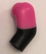 Lego Arm, Left with Molded Dark Pink Short Sleeve  Pattern / Black