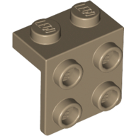 Lego Bracket 1 x 2 - 2 x 2 / Dark Tan