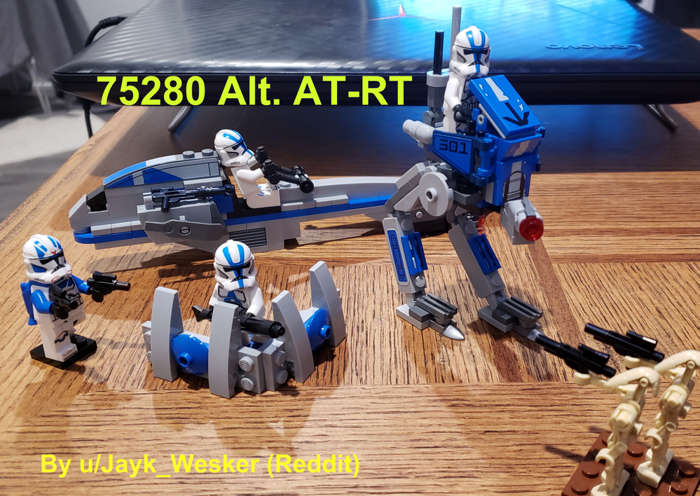 Lego 75280 Alternate AT-RT Build (Doesn't change BARC Speeder)