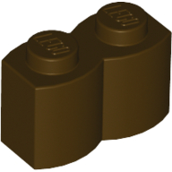 Lego Brick Special 1 x 2 Palisade [aka Log] / Dark Brown