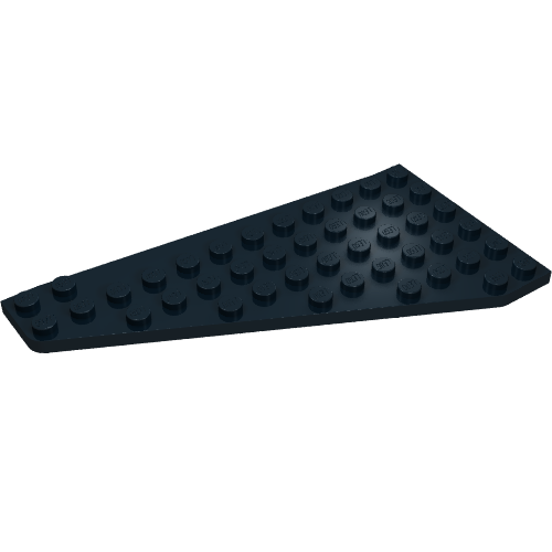 Lego Wedge, Plate 7 x 12 Wing Right / Black