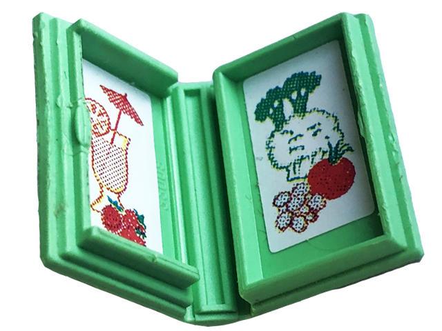 Lego Minifigure, Utensil Book 2 x 3 with Turkey and Food Pattern (Stickers) - Sets 3115 / 3243