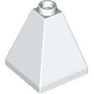 Lego Brick Sloped 75° 2 x 2 x 2 Quadruple Convex / White