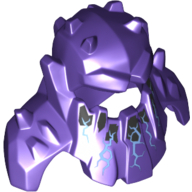 Lego Helmet Armor, Shoulder Cover, Spikes, Lightning Print / Dark Purple