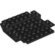 Lego Aircraft Fuselage 8 x 8 Bottom with 4 Pin Holes / Black