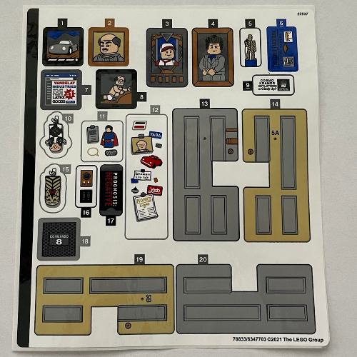 Lego Sticker Sheet for Set 21328-1 / [No Color/Any Color]
