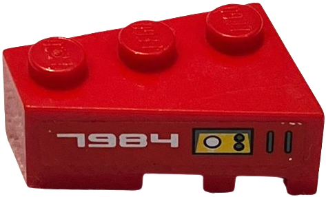 Lego Wedge 3 x 2 Left with White '7984' and Panel with Buttons Pattern (Sticker) - Set 7984