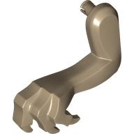 Lego Animal Body Part, Dinosaur, Indominus Rex Arm, Left, with Elbow Spikes [PLAIN] / Dark Tan
