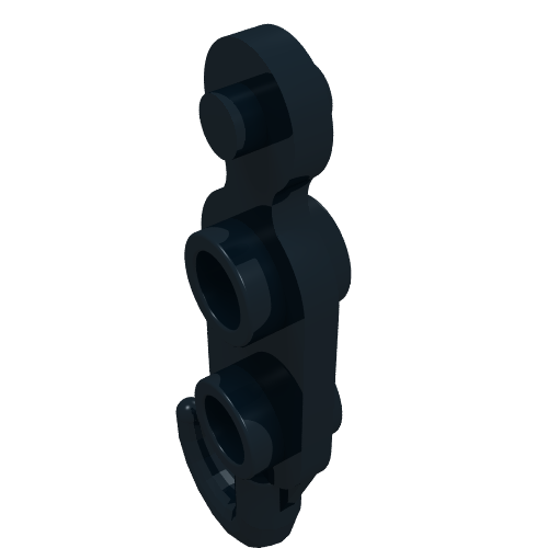 Lego Hook, Tow Hook with 2 Studs on Both Sides / Black