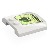 Lego Brick Wedged, Curved Triple 4 x 4 x 2/3 with 2 Studs with BIOGLOW Logo Print
