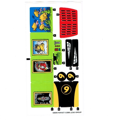 Lego Sticker Sheet for Set 8160-1 / [No Color/Any Color]