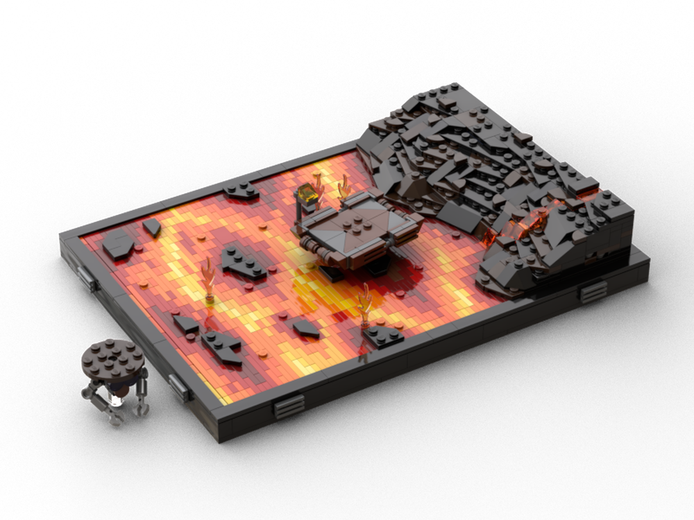 Lego Anakin vs Obi-Wan Mustafar Diorama
