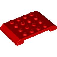 Lego Brick Sloped 4 x 6 x 2/3 Double / Red
