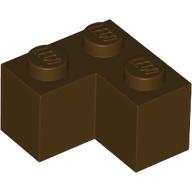 Lego Brick 2 x 2 Corner / Dark Brown