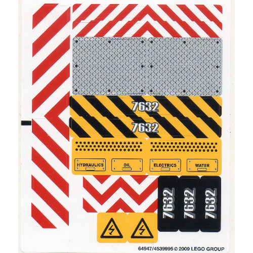 Lego Sticker Sheet for Set 7632-1 / [No Color/Any Color]