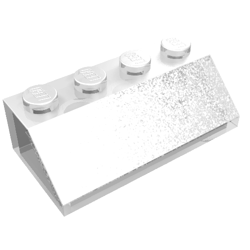 Lego Brick Sloped 45° 2 x 4 / Trans-Clear