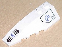 Lego Wedge 6 x 2 Left with Stealth Hunter Pattern (Stickers) - Set 7700
