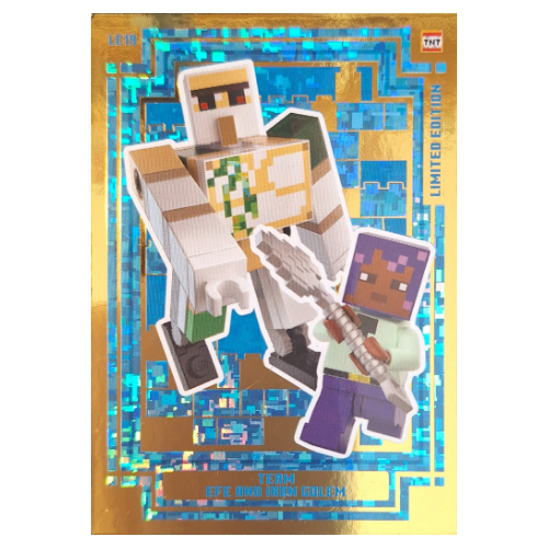 Lego Trading Card, Minecraft Series 2 Boom-Bastic, Gold Card - Team Efe and Iron Golem / [No Color/Any Color]