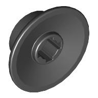 Lego Train Wheel Small, hole notched for wheels holder pin